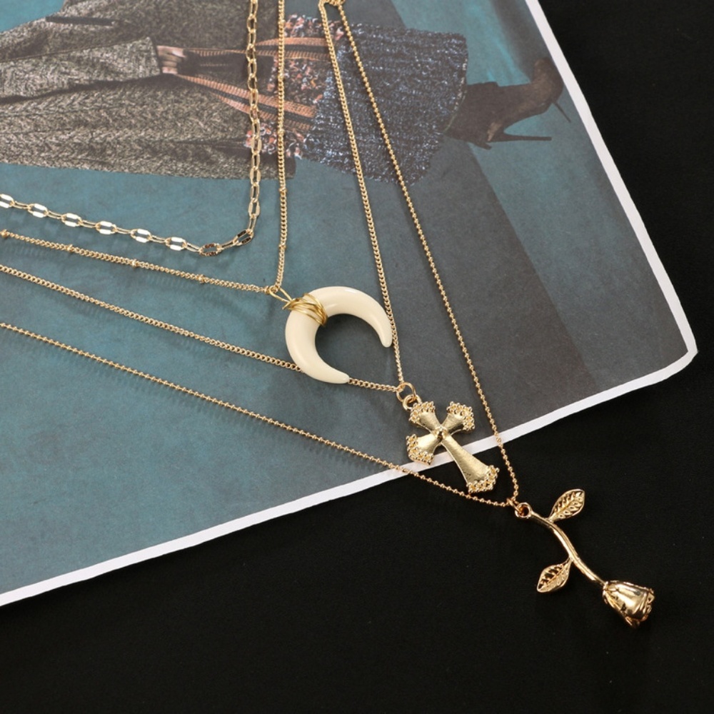 NEW boho multi layer necklace - Picture 3 of 5